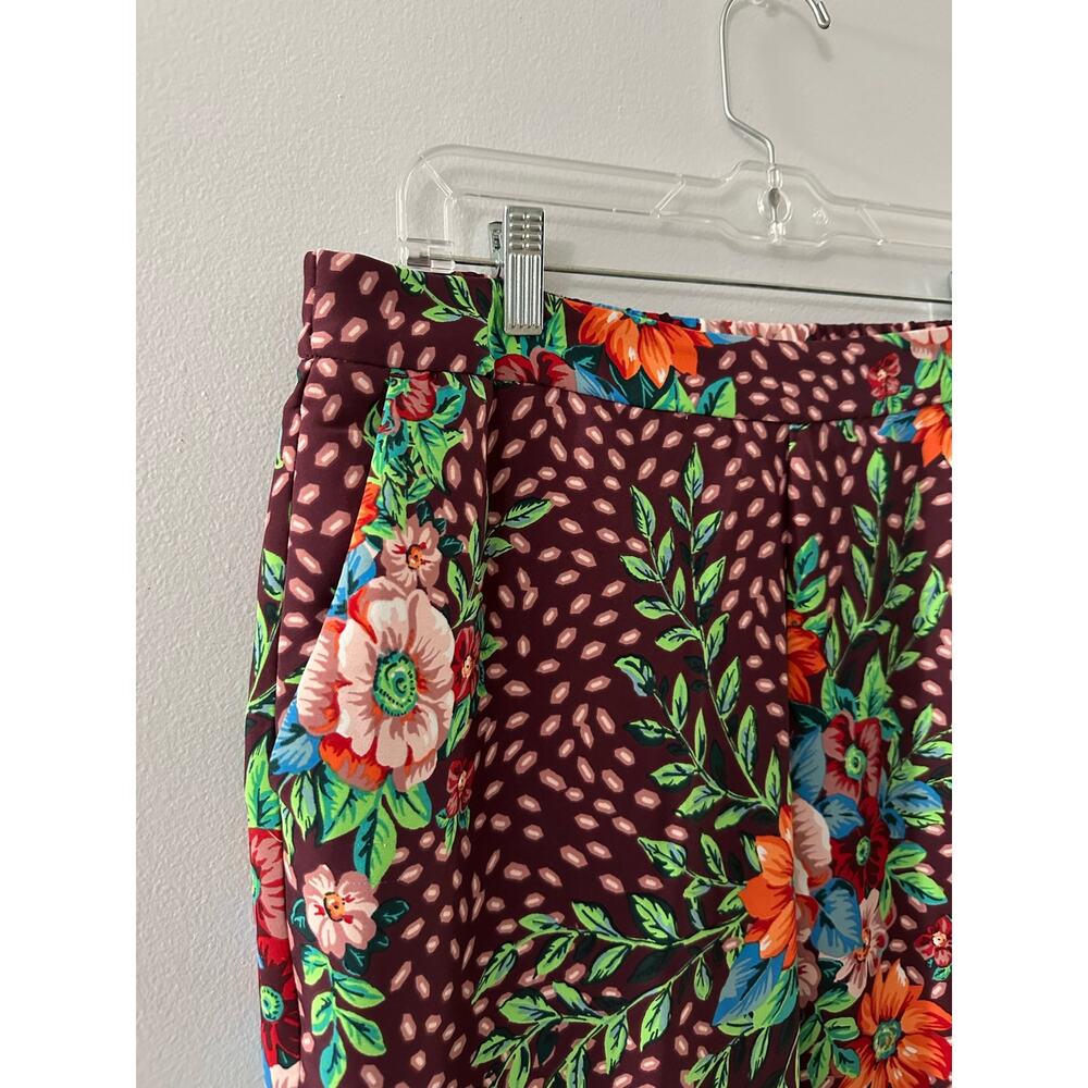 Chicos Pants Folk Art Wide Leg Floral Relaxed Fit Pull On Chicos 1R US Size 8/10 - Picture 7 of 7